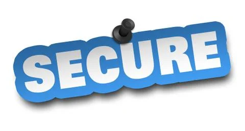 Secure concept 3d illustration isolated Stock Illustration