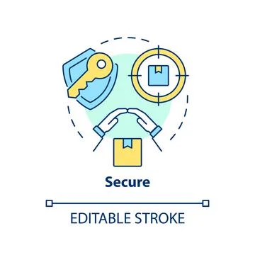 Secure concept icon 스톡 일러스트