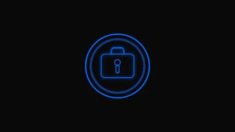 Secure confidential digital lock icon emblem representing safety and privac.. Stockillustratie