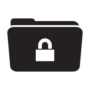 Secure confidential files folder vector icon paper documents access and priva Stock Illustration