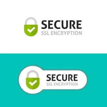 Secure connection icon, secured ssl protected safe data encryption Stock Illustration