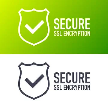 Secure connection icon vector illustration isolated on white background, flat Illustrazione stock