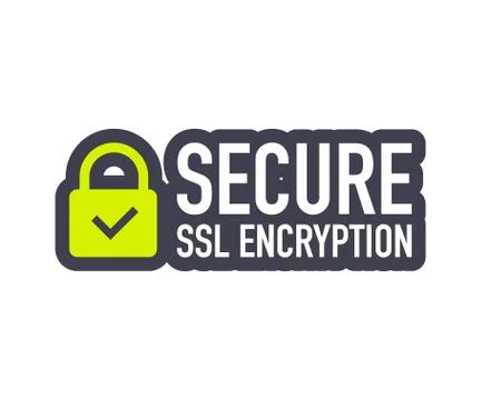 Secure connection icon vector illustration isolated on white background, flat Ilustración de archivo