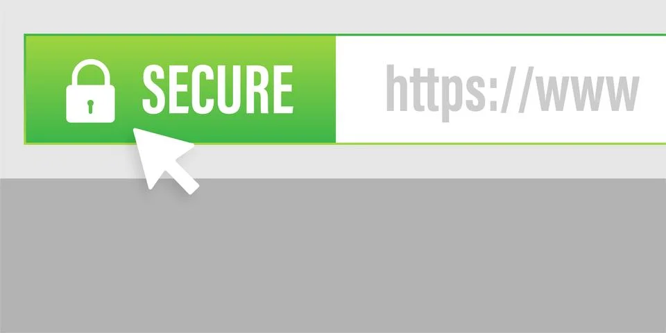 Secure connection icon vector illustration isolated on white background, flat Stock Illustration