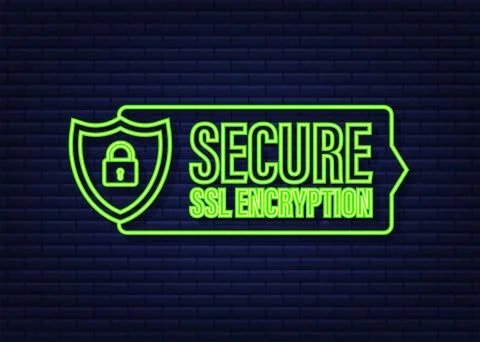 Secure connection icon vector illustration isolated on white background, flat Illustrazione stock