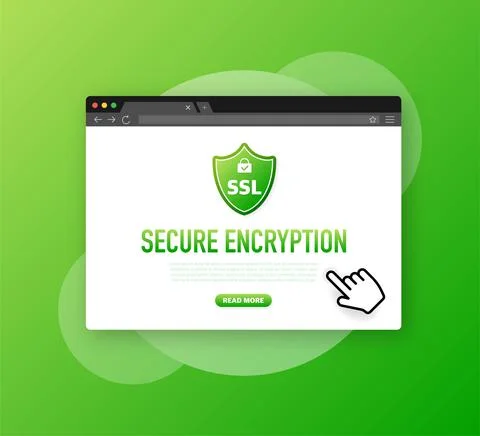 Secure connection icon vector illustration isolated on white background. Flat Illustrazione stock