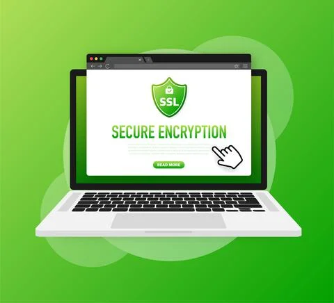 Secure connection icon vector illustration isolated on white background. Flat Ilustración de archivo