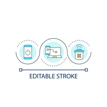 Secure connection loop concept icon Stock Illustration