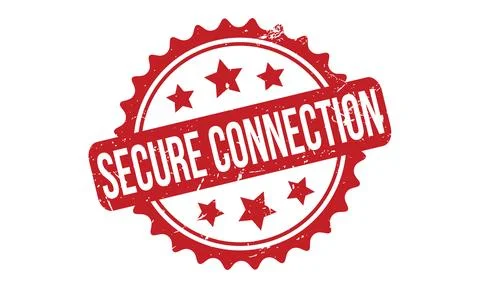 Secure Connection Rubber Stamp Seal Vector Stock Illustration