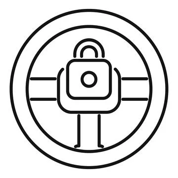 Secure connection showing a locked cpu for cybersecurity Stock Illustration