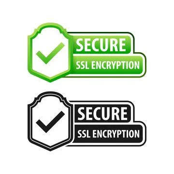 Secure connection. SSL shield protected. https certificate privacy icon. Ssl Illustrazione stock