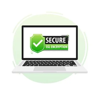 Secure connection. SSL shield protected. https certificate privacy icon. Ssl 库存插图