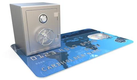 Secure Credit Card. Stock Illustration