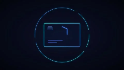 Secure credit card payment animation with shield and checkmark icon for fin.. Stock Footage 344861798