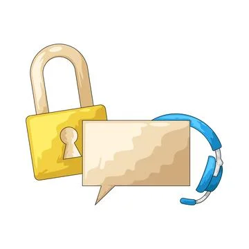 Secure customer service illustration Stock Illustration