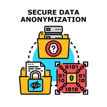 Secure data anonymization safeguarding personal information privacy 스톡 일러스트