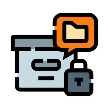 Secure data archiving and document folder protection Stock Illustration