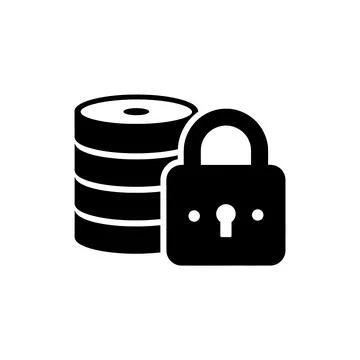 Secure Data Backup and Database Storage Icon Stockillustratie