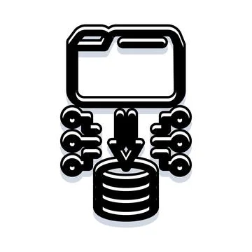 Secure data backup with encryption key access Stockillustratie
