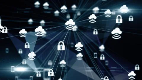 Secure data encrypted network protocols for wireless connected devices 스톡 일러스트