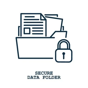 Secure data folder concept Stock Illustration