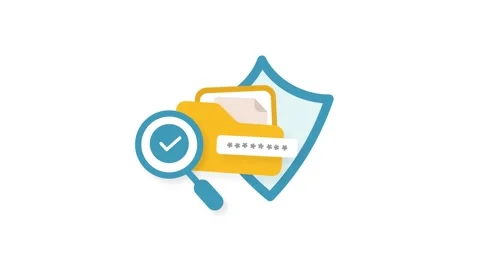Secure Data Folder Protection and File Security Verification Concept Stock Footage 327180779