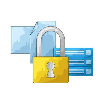 Secure data illustration Stock Illustration