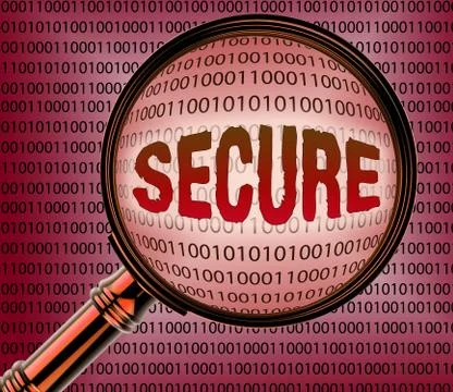 Secure Data Meaning Files Forbidden And Privacy Illustrazione stock