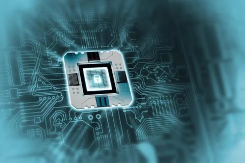 Secure data processing concept Stock Illustration