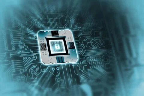  Secure data processing concept Secure data processing concept with mother... Stockfoto's