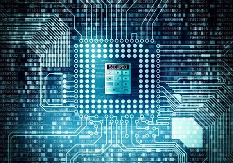  Secure Data Processing the concept of secure computer data processing Cop... Foto stock