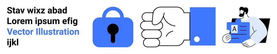 Secure Data Protecting Information with User Identification and Access Cont.. Illustrazione stock