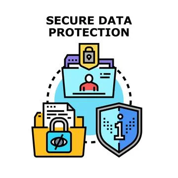 Secure data protection concept protecting user privacy information Stock Illustration