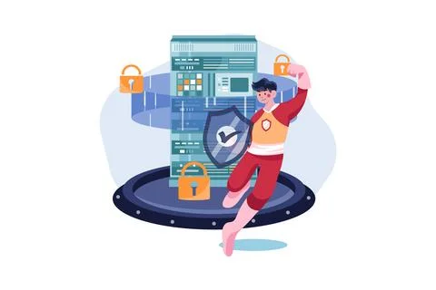 Secure data server イラスト素材