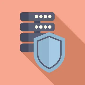 Secure data server protection concept icon Illustrazione stock