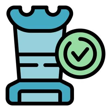 Secure database is being checked with green checkmark icon Illustrazione stock