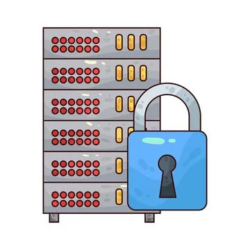 Secure Database illustration Stock Illustration