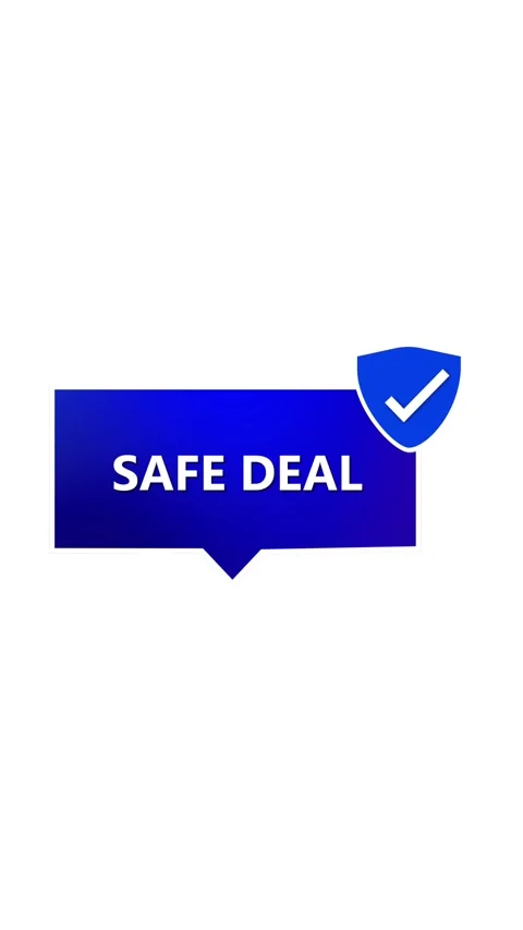 Secure deal approved blue gradient badge animation. Safe transaction verifi.. Stock Footage 341613308