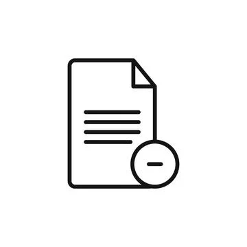 Secure Delete Document Icon for Permanent File Removal Services Stock Illustration