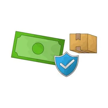 Secure delivery payment illustration イラスト素材