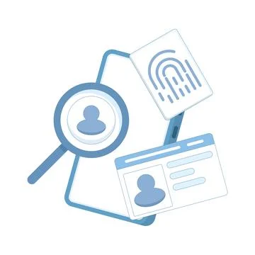 Secure digital authentication concept Illustrazione stock