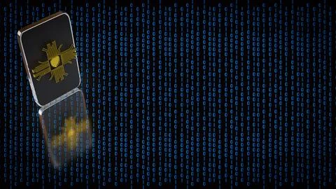 Secure Digital Data Protection Device 3d render. Illustrazione stock