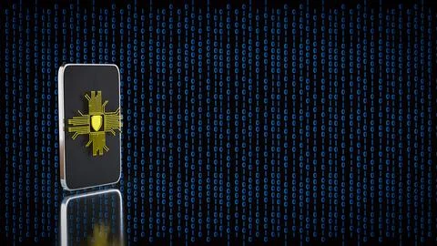 Secure Digital Data Protection Device 3d render. Stock Photos