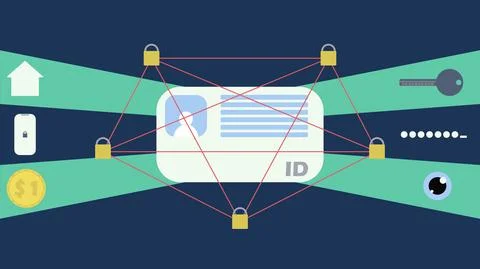 Secure Digital ID Stock Illustration
