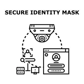 Secure digital identity protection cyber data system Stock Illustration