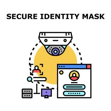 Secure digital identity protection cyber data system Stock Illustration