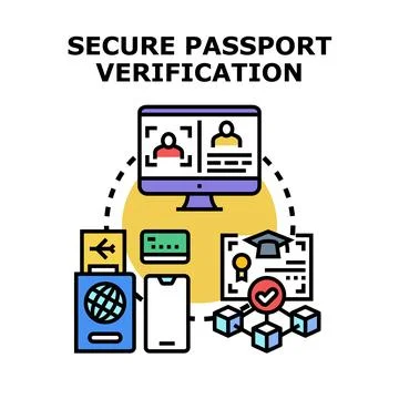 Secure digital identity verification and global document security Stock Illustration
