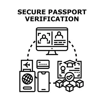 Secure digital identity verification and global document security Stock Illustration