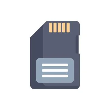 Secure digital memory card storing important data information Stock Illustration
