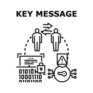 Secure digital message transmitting and receiving data Stock-Illustration
